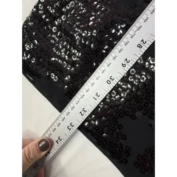 See by CHLOE Sequined Sequin Sleeveless Shift Tank Dress $365 Black USA 8 - Picture 4 of 5